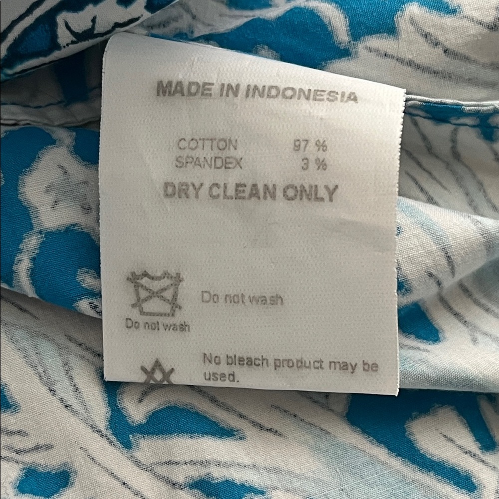 Samantha Sung Blue and White Patterned Midi Dress - Picture 15 of 15